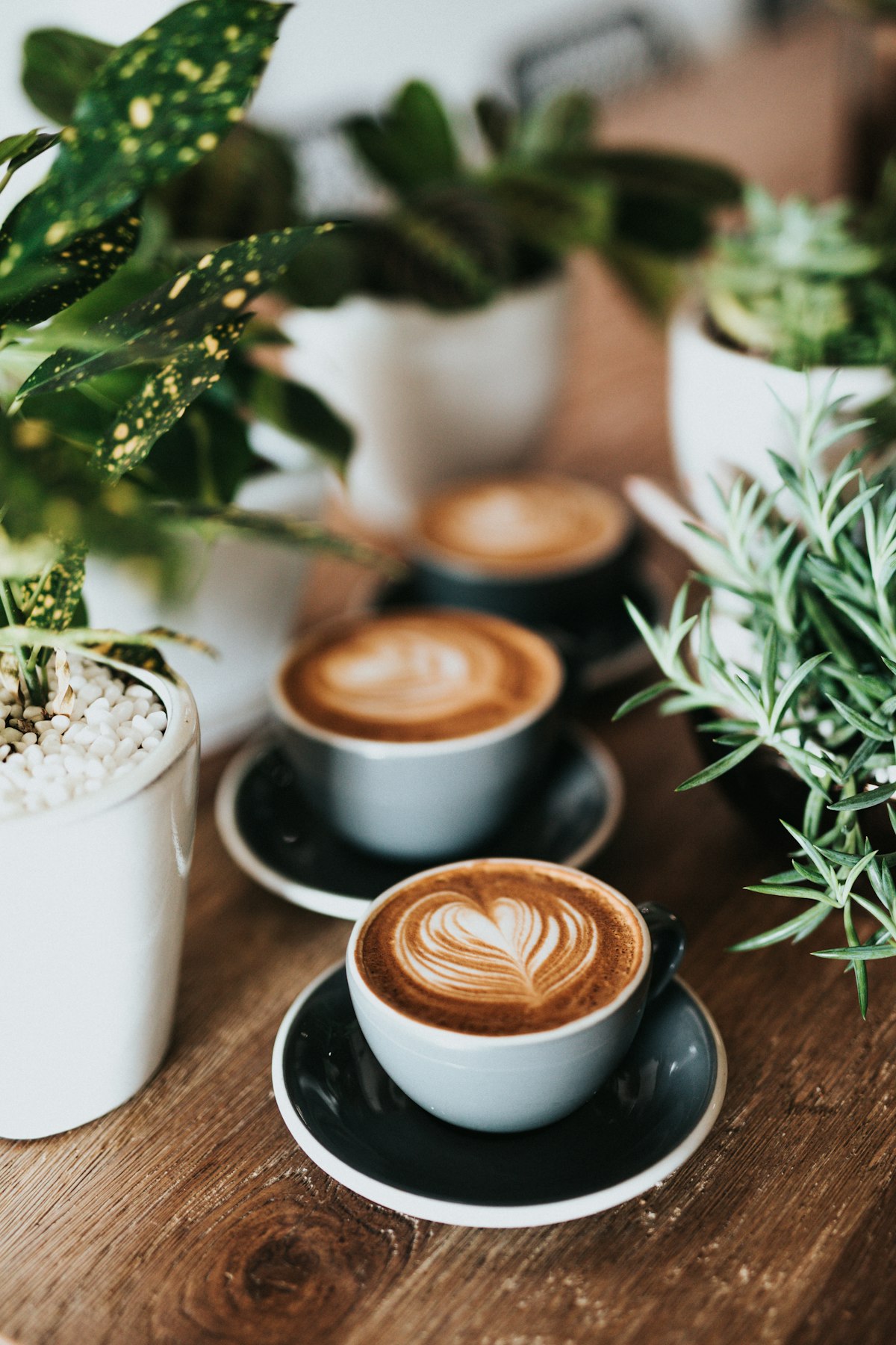 Freshly poured coffee in a ceramic cup